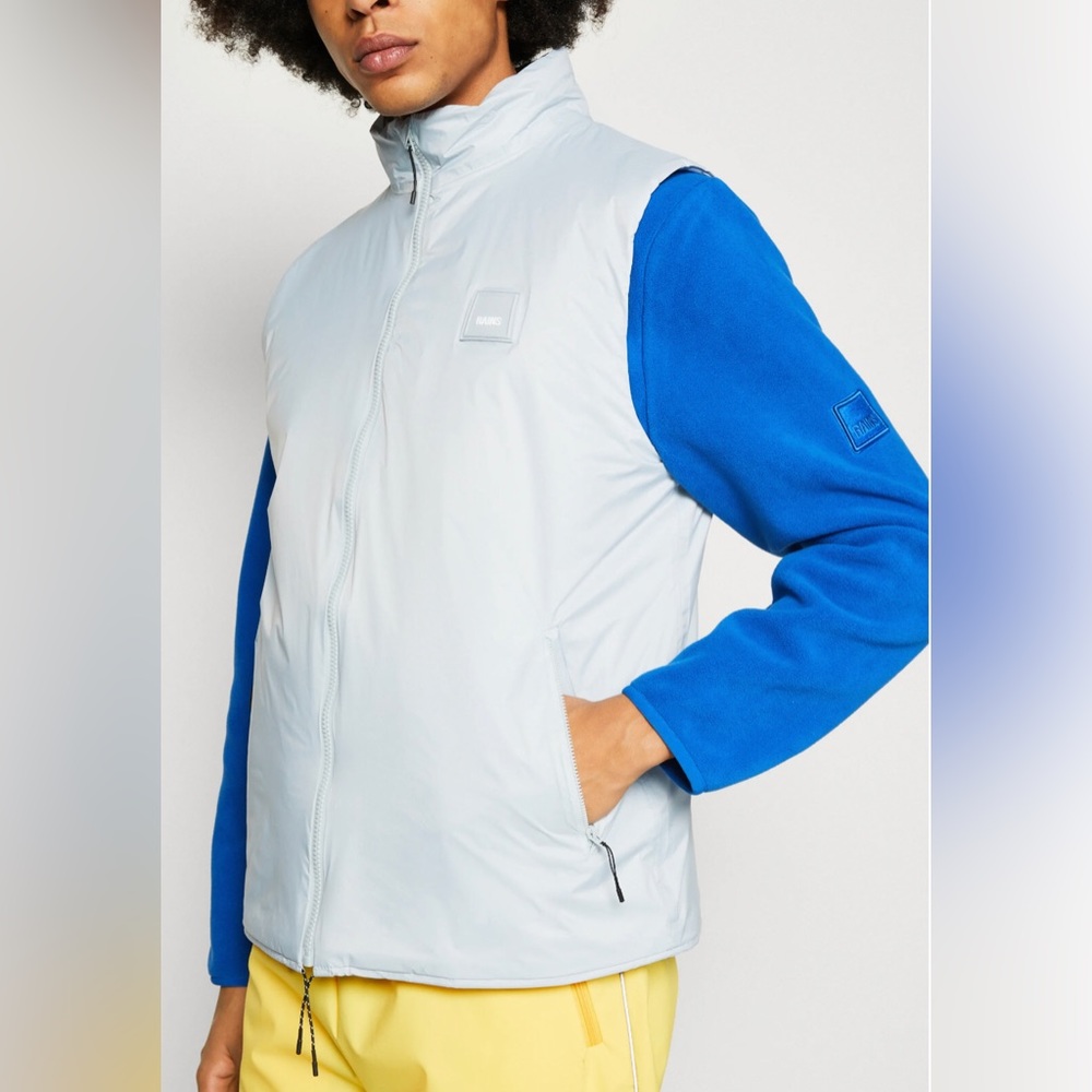 NEW Rains Fuse Puffer Vest in Sky Blue - Size XL
